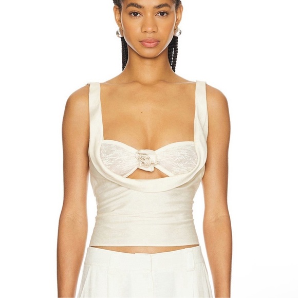 Lioness Tops - FLAW LIONESS Delilah Top in Ivory Size S